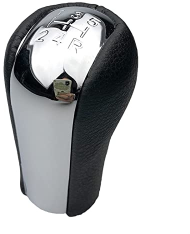 Für Toyota Für AYGO Für Verso Für Corolla URBAN Auto Styling Verchromter Schaltknauf PU Leder Hebel Stick Gamasche Boot Cover Schaltknaufkopf (Color : 5 Speed gear knob)