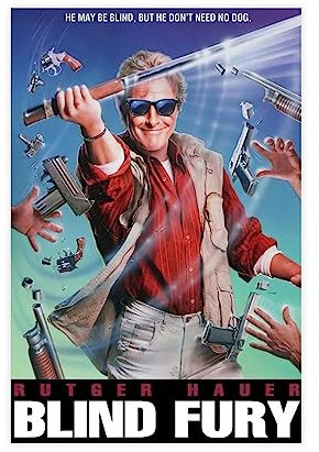 ZAPORA Blind Fury Filmposter auf Leinwand, Schlafzimmer, Dekoration, Sport, Landschaft, Büro, Raumdekoration, Geschenk, ungerahmt, 20 x 30 cm