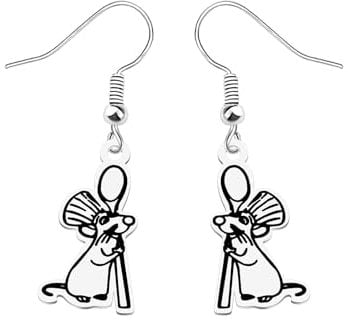 Remy Earring Remy Rat Gift Little Chef Mouse Gift Remy Lover Gift Ratatoile Movie Fans Gift Anyone Can Cook, Small, Metal, na unknow