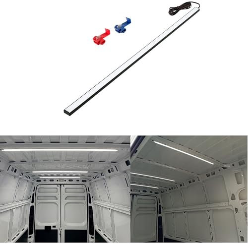 QLS Illuminazione a LED per vano carico, illuminazione interna, bagagliaio, 100 cm, luce nera, per auto, camper, camper, camper, roulotte, camper, cucina, camera