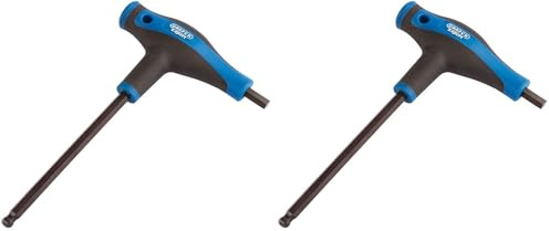 Draper 33912 Expert Soft Grip 'T' Handle Hexagon and Ball End Key, 8.0mm, Blue (Pack of 2)