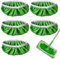 5 Piezas Compatible con swiffer mopa, Fregona Microfibra Recambio Mopa para Swiffer, Compatible con mopa swiffer para Limpieza de Superficies y Suelos de Madera(Verde)