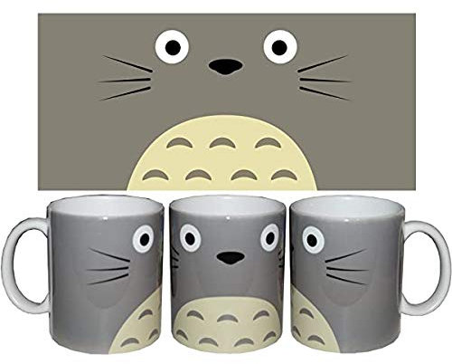 Tasse en céramique avec impression Mon voisin, personnage d'animation avec porte-clés (visage)
