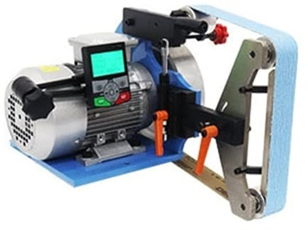 Máquina pelacables Pequeña máquina de cinturón multifuncional/modelo Vertical GT/cuchillo amigo DIY hoja de corazón KMG Mini máquina de cinturón de limpieza de viento(Color:Adjustable 380)