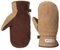 Harssidanzar Herren Winterfäustlinge Wildleder Thinsulate gefüttert Winterfäustlinge SM040EU,Kamel/Dunkelbraun,Größe XXL