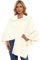 PULI Damen Poncho Schal Cashmere Feeling Strick Cape Cardigan Für Frauen Geschenk Für Mutter Elfenbeinweiß