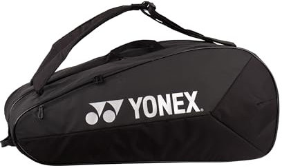 YONEX Team Racquet Bag – Badminton-, Tennis- und Squashtasche | Mehrere Größen & Farben | Mit Schuhfach & Rucksackfunktion (Schwarz, 12 Pcs)