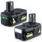 P108 18V 7.0Ah Replacement for Ryobi 18V Battery Compatible with Ryobi RB18L50 RB18L40 RB18L25 RB18L15 RB18L13 P102 P103 P104 P105 P106 P107 P108 with LED Light 2Packs
