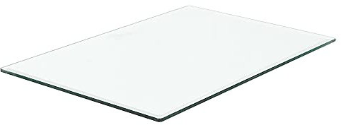 LEBENSwohnART Glasplatte TERRY 100x50cm Facettenschliff Gehärtetes Glas 8mm Scheibe Bodenplatte