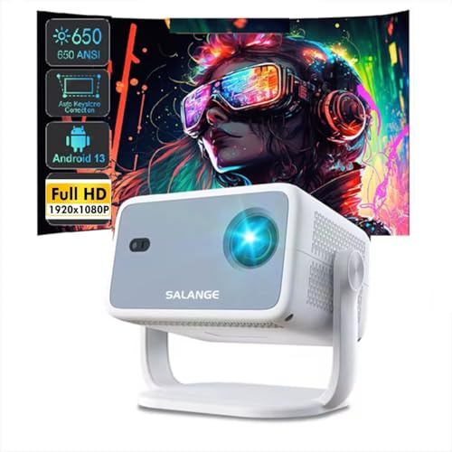 Proiettore portatile serie 1080/Full HD con messa a fuoco automatica, rotazione a 360 gradi, altoparlante integrato, design compatto per home theater e ufficio.