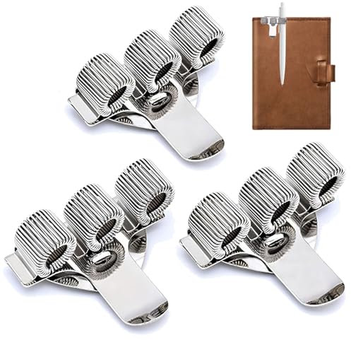 SOGHO 3 Stück Stifthalter Clips,Metall Stifthalter,stiftehalter kasack,Stiftehalter Krankenschwester,Kugelschreiber Halter,stiftehalter kasack krankenschwester,ür Büro Laptop Klemmmappe Klemmbrett