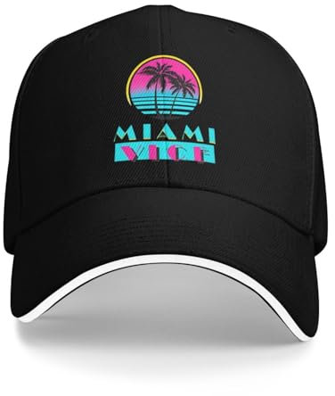 Printable Baseball Cap Miami Vice Round Lightweight Hats Woman Hats for Men Baseball Cap Men Sunshade Fashion Accessories