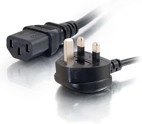 UK Power Cable,Computer & Monitor Power Cable,1 Metre 3 pin Mains Power Lead UK Plug Kettle Lead Universal AC Power Cord for Monitors,LED LCD Smart TV, PC,Printer, etcs (1 M)