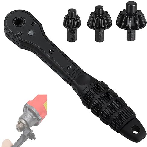 Chiave a cricchetto 2 in 1 per mandrino per trapano, universale, con chiave a cricchetto elettrica a doppia testa, per mandrini, sostituzione chiave, compatibile con la maggior parte dei trapani