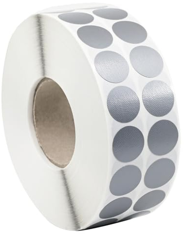 KLEBASTO Gewebeklebepunkte | PE-beschichtete Markierungspunkte | beschreibbar | Klebepunkte aus Geweband | Verschlusspunkte 30mm (4000, Grau)
