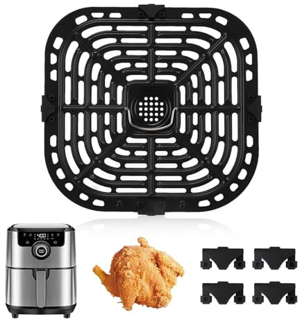 mumisuto Plateau De Friteuse à Air Pour InstantanéS Pot Vortex Plus 6 En 1 Friteuse à Air Xl De 6 QT, Grille De Cuisson Pour Friteuse à Air Chaud Avec 4 Tampons En Caoutchouc