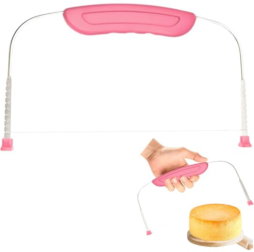 Professional Cake Cutter leveller,Pink 27 cm,Professional Cake Slicer for Even Layers Cake Leveller for Baking Maintenance Accessory