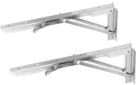 Bediffer Robuste, Klappbare, Wandmontierte Tischhalterung aus Edelstahl für Boot, Yacht, Wohnmobil, Verbesserte Stabilität für Garage, Küche, Geschäft, 13,6 Zoll, 280 Kg