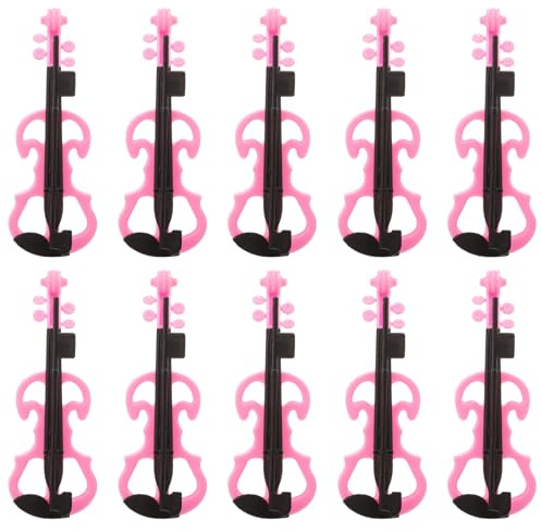 Abaodam 10 Stück Miniatur Violine aus Abs Kunststoff Realistische Nachbildung Wiederverwendbar als Dekoration für Miniaturhaus Innenmodell oder Puppenhaus Zubehör