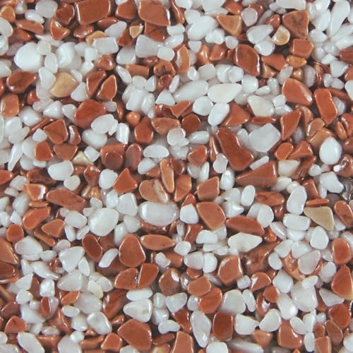 Terralith Marmor - Steinteppich mix tarent für 1qm -innen-, Körnung:mittel (4-6 mm)
