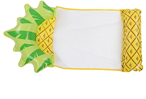 Aufblasbare Wasserhängematte mit Ananas-Muster, ideal für Pool und Strand, umweltfreundliches PVC, leicht, robust und faltbar