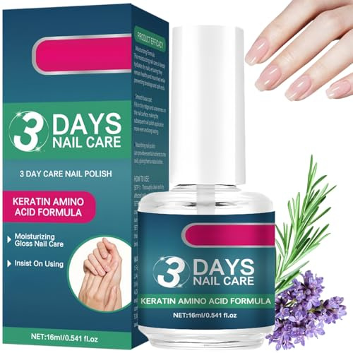 3 Days Nail Care Oil,Keratin Nail Strengthener for Damaged & Weak Nails,Fast-Absorbing Cuticle Oil Serum for Growth,Moisturizing Nail Oil,Daily Nourishing Nail Cuticle Oil,Strengthening Polish