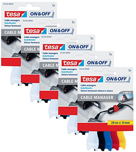 5x5 Sparpack tesa ON & OFF Klett Kabelbinder 25 Stück