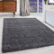 Carpettex Hochflor Teppich Wohnzimmer Shaggy Flokati Teppich Modern Einfarbig 200 x 290 cm Grau - Teppich Schlafzimmer Weich Flauschig Waschbar Teppich Küche Esszimmer - Langflor Teppiche