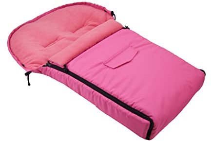 BAMBINIWELT Winterfußsack 90 cm – universaler Fleece-Fußsack für Babyschale, Jogger, Buggy & Schlitten – warm, wasserabweisend & waschbar – für 3- & 5-Punkt-Gurtsysteme (Pink)