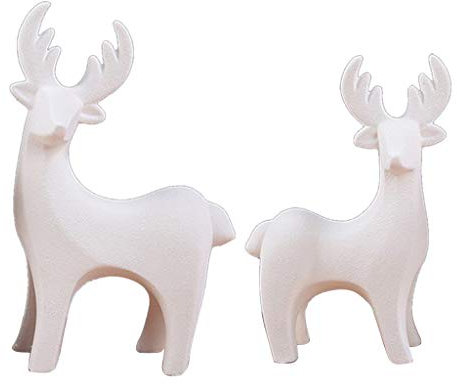Tubayia Keramik REH Hirsch Figuren Statue Tischdeko Dekofigur Wohnzimmer Hochzeit Ornament