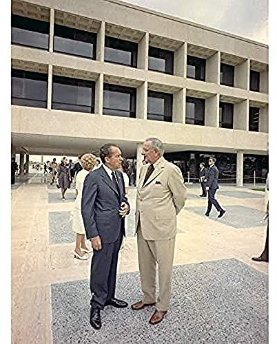 Präsidenten Nixon Johson Lbj Bibliothek Foto-Kunstdruck Leinwand Premium Wanddekoration Poster Wandbild