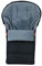 BABYLUX Fußsack 90cm MINKY Kinderwagen Buggy Babyschale Thermo +/ Muff Handmuff (Schwarz + Grau)