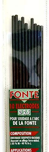 CEVAL France 10 Electrodes fonte diam. 2.5mm