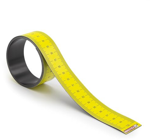 Magnetisches Maßband 1 Meter I Flexibles Magnetband I Lineal magnetisches Kennzeichnungsband Werkzeug biegsam Bandmaß 100 cm I mag202