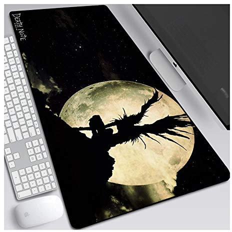 Death Note XXL Anime Alfombrilla para ratón 900 x 400 mm - Speed Gaming Mousepad - Mouse Pad para Ordenador - 3mm Goma Antideslizante, para Gamers Ordenador, PC y Laptop, F