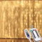 3M x 3M LED Vorhang Lichter, 300 LEDs Fenster Lichterkette Wasserdicht mit Haken, 8 Modi Deko Vorhang Licht USB mit Fernbedienung & Timer für Weihnachten Party Schlafzimmer Innen außen Deko, Warmweiß