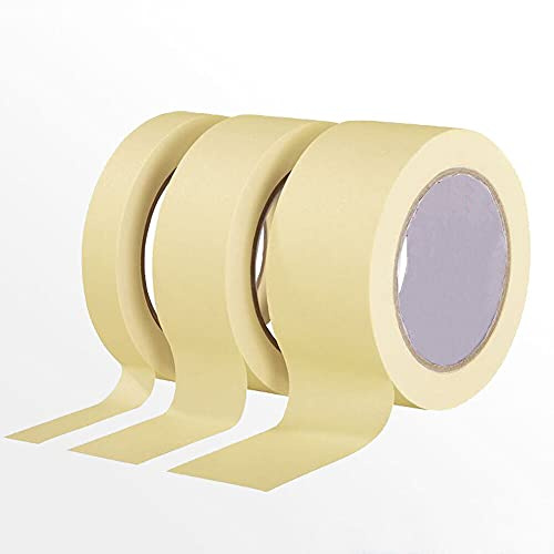 Hansepack24 12 Rollen Malerkrepp 38 mm x 50 m Abklebeband bis 60°C Abdeckband Kreppband Klebeband