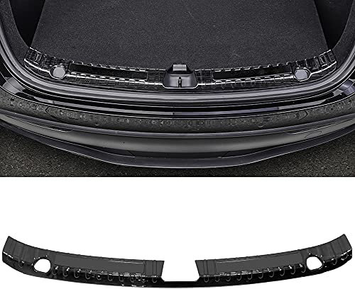 für Tesla Model Y 2021 2022 2023 Schwarz Interieur Ladekantenschutz Gebürstetem Edelstahl 1 Stück