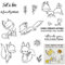 Durchsichtiger Stempel für Kartenherstellung, Herbstmaus, Fuchs, Blätter, klarer Silikon-Gummistempel für Urlaubskartenherstellung, Dekoration und DIY-Scrapbooking-Album, Bastelarbeiten