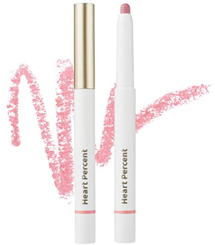 Heart Percent Dote On Mood Lip Liner Pencil, Long-Lasting Creamy Lip Crayon Smooth Lipliner Retractable Lipstick Overlip Line Color 0.8g, #02. Creamy Pink