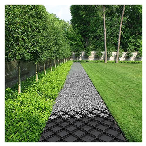 Kiesgitter Kiesmatten Kieswaben Erbsenkies-Stabilisator-Gitter, 5cm hoch Geo-Raster Bodengitter, Durchlässiges Pflastersystem für Einfahrten Gehweg Kies Gras Terrasse, 2m/3m/4m/5m/6m/7m/8m/9m/10m lang