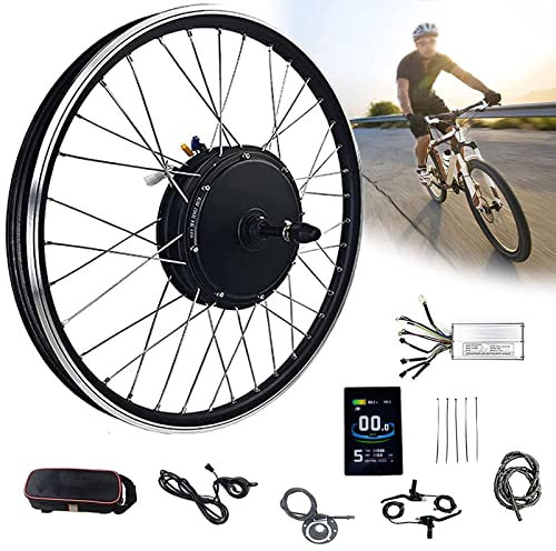 Oiyekntd Elektrombike -Umrechnungskit, Vorderrad 48 V 500W 1000W 1500W EBIKE -Umwandlungskit, Elektrofahrrad -Hub -Motor -Kit mit intelligentem Controller und PAS -System für Mountainbike,48V500W-26