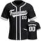 Personalisiertes Baseball Trikot 3D Stickerei/Druck Trikot Shirt mit Deinem Namen und Nummer Hip-Hop-Sportuniform für Herren Damen Kinder Fantrikot Schwarz