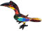 Mr_air_thai_Glass_Blown Winzige 7,6 cm lange braune Hornvogel mit blauen Flügeln Figur – Miniatur mundgeblasenes bemaltes Glas Vögel Horn Bill Bunte Kristall Tier Dekorative Sammlerstück Figuren Dekor