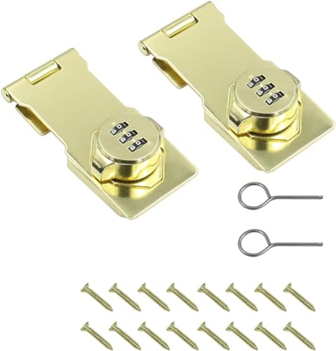 Mechanisches Passwort-Drehschloss für Türen, 110 mm, bronzefarben, 2 Stück
