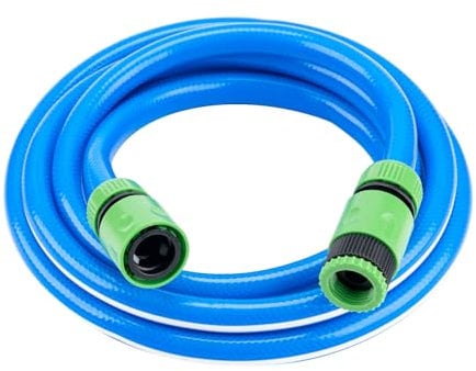 Water Hose Food Grade, 5 Meters, with Hose Connector Set, for Drinking Water, Caravan, Campervans and Motorhome, 12mm ID (1/2 Inches) x 16mm OD