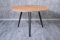 SAM Runder B-Ware Esszimmertisch Belina 120 cm, Akazienholz massiv, Esszimmertisch mit Gerader Kante naturfarben, Metallgestell Schwarz, massiver Holztisch, Tischplatte 26mm