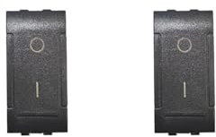 2 Pezzi Di Frutti Dispositivi Di Comando Compatibile Con Bticino Living (2 pezzi interruttore bipolare nero)