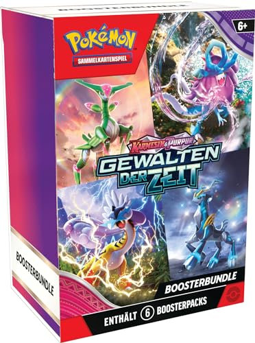 Pokémon - Juego de Cartas coleccionables: Boosterbundle Carmesin & Purpur - Violencias del Tiempo (6 Paquetes de Refuerzos)