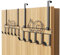 Alsonerbay Türhaken Haken Türgarderobe zum Einhängen, Kleiderhaken Türhakenleiste 2er Set mit 10 Haken Jackenhalter Tür Wandgarderobe Schwarz Garderobenleiste Door Hanger für Badezimmer, Wand, Küche